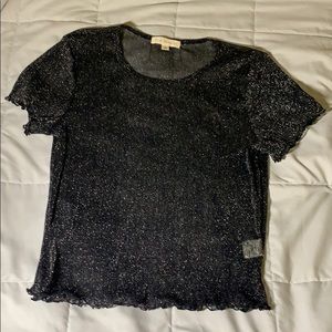 Sparkly lettuce crop top